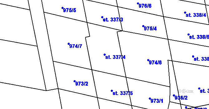 Parcela st. 337/4 v KÚ Břilice, Katastrální mapa