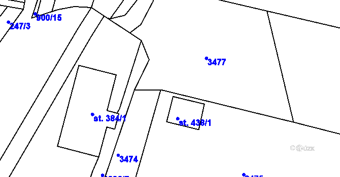 Parcela st. 216/2 v KÚ Břilice, Katastrální mapa
