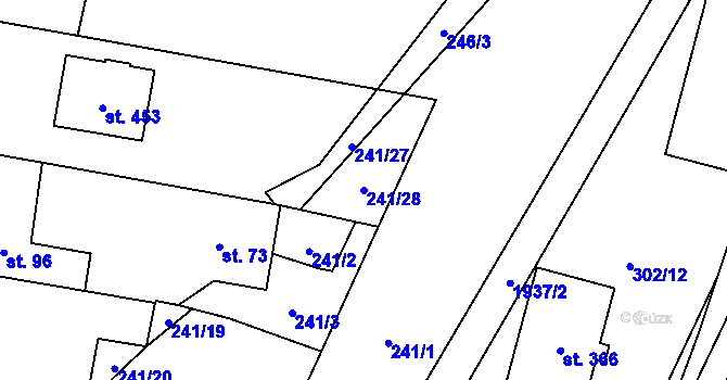 Parcela st. 241/28 v KÚ Břilice, Katastrální mapa