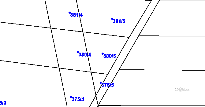 Parcela st. 380/5 v KÚ Břilice, Katastrální mapa