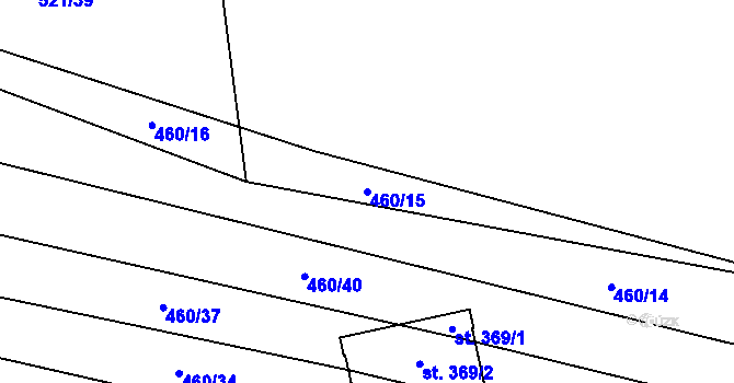 Parcela st. 460/15 v KÚ Břilice, Katastrální mapa