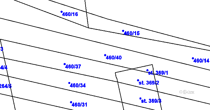 Parcela st. 460/40 v KÚ Břilice, Katastrální mapa