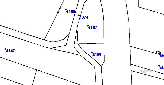 Parcela st. 562 v KÚ Břilice, Katastrální mapa