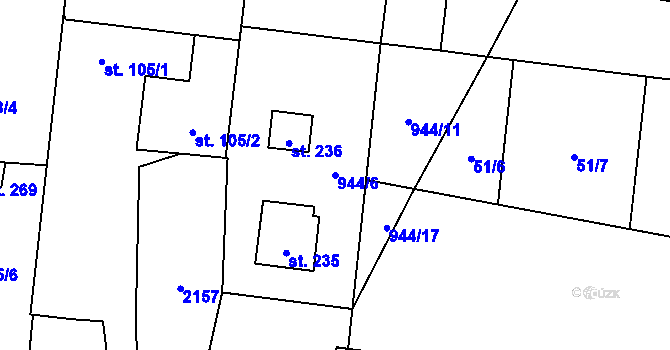 Parcela st. 944/6 v KÚ Břilice, Katastrální mapa