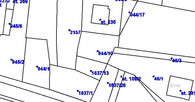 Parcela st. 944/10 v KÚ Břilice, Katastrální mapa