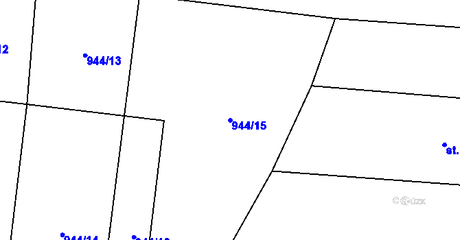 Parcela st. 944/15 v KÚ Břilice, Katastrální mapa