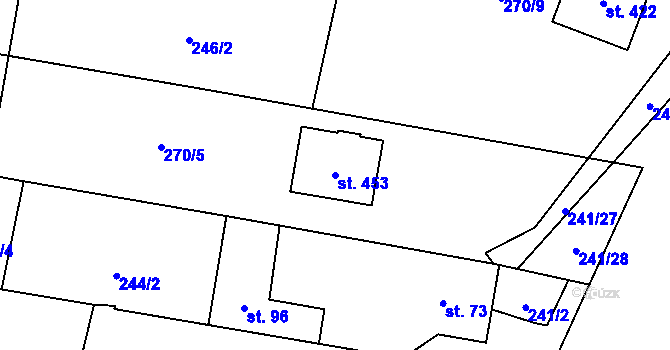 Parcela st. 453 v KÚ Břilice, Katastrální mapa