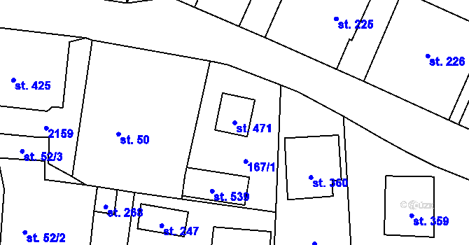 Parcela st. 471 v KÚ Břilice, Katastrální mapa
