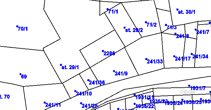 Parcela st. 29/3 v KÚ Břilice, Katastrální mapa