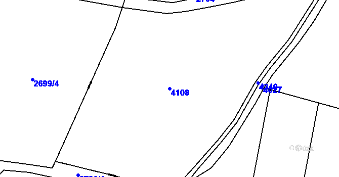 Parcela st. 4108 v KÚ Břilice, Katastrální mapa