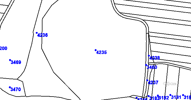 Parcela st. 4235 v KÚ Břilice, Katastrální mapa
