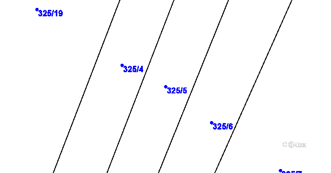 Parcela st. 325/5 v KÚ Petrovičky u Hořic, Katastrální mapa