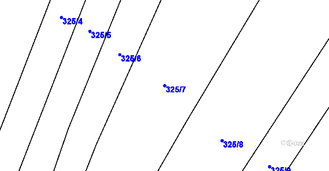 Parcela st. 325/7 v KÚ Petrovičky u Hořic, Katastrální mapa