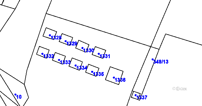 Parcela st. 55/4 v KÚ Břízsko, Katastrální mapa