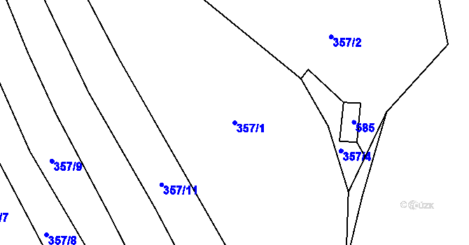 Parcela st. 357/1 v KÚ Robčice, Katastrální mapa