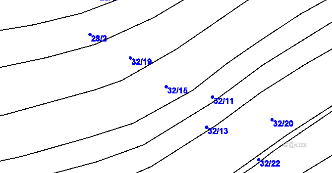 Parcela st. 32/15 v KÚ Robčice, Katastrální mapa