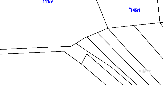 Parcela st. 111/11 v KÚ Robčice, Katastrální mapa