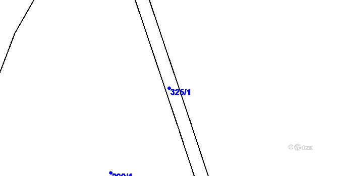 Parcela st. 325/1 v KÚ Břvany, Katastrální mapa