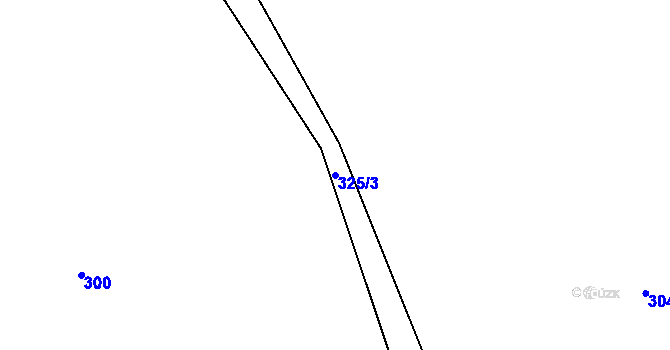Parcela st. 325/3 v KÚ Břvany, Katastrální mapa