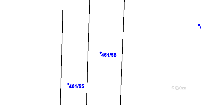 Parcela st. 461/56 v KÚ Břvany, Katastrální mapa