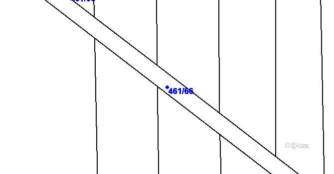 Parcela st. 461/66 v KÚ Břvany, Katastrální mapa