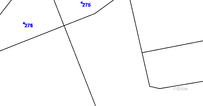 Parcela st. 250/2 v KÚ Břvany, Katastrální mapa