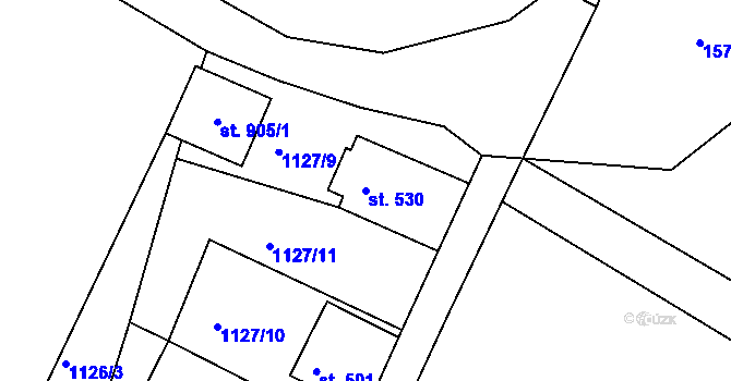 Parcela st. 530 v KÚ Bublava, Katastrální mapa