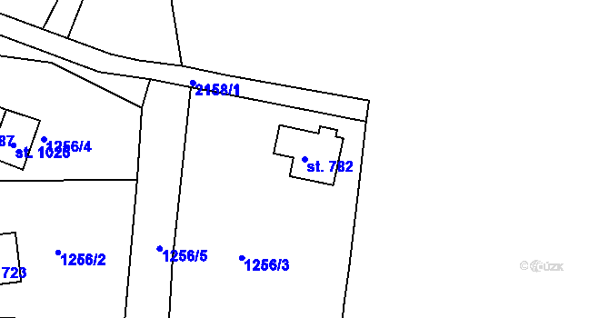 Parcela st. 782 v KÚ Bublava, Katastrální mapa