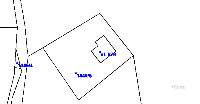 Parcela st. 879 v KÚ Bublava, Katastrální mapa