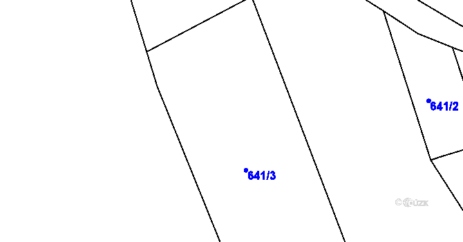 Parcela st. 641/3 v KÚ Bublava, Katastrální mapa