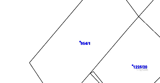 Parcela st. 954/1 v KÚ Bublava, Katastrální mapa