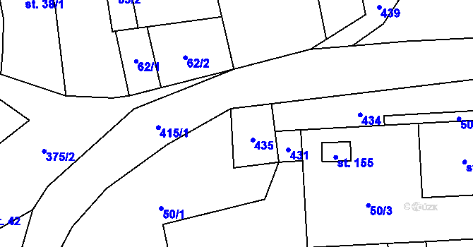 Parcela st. 33/2 v KÚ Bubovice, Katastrální mapa