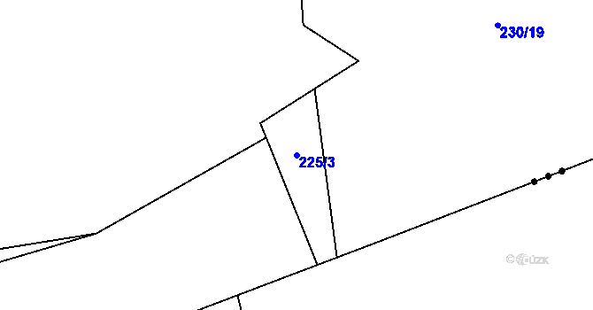 Parcela st. 225/3 v KÚ Bubovice, Katastrální mapa