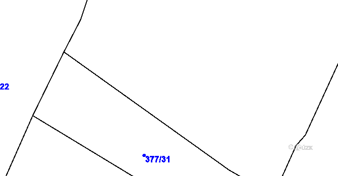Parcela st. 377/33 v KÚ Bučí, Katastrální mapa