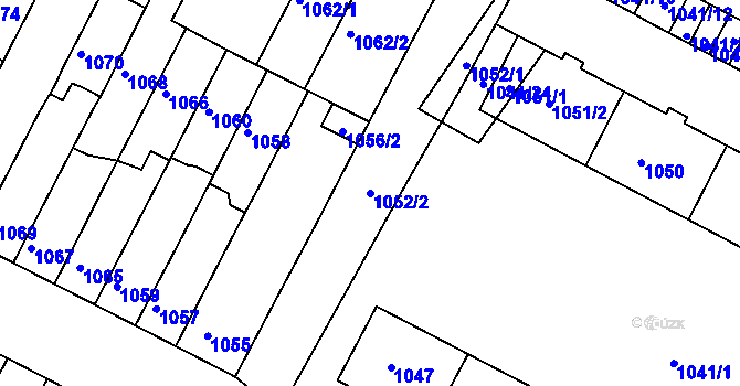 Parcela st. 1052/2 v KÚ Bučovice, Katastrální mapa