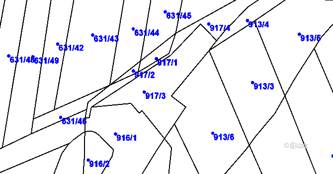 Parcela st. 651/2 v KÚ Vícemilice, Katastrální mapa