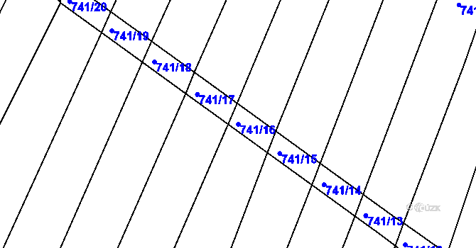 Parcela st. 741/16 v KÚ Vícemilice, Katastrální mapa