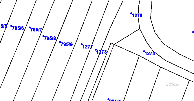 Parcela st. 795/11 v KÚ Vícemilice, Katastrální mapa