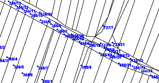 Parcela st. 356/17 v KÚ Vícemilice, Katastrální mapa
