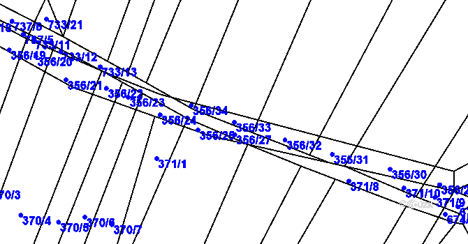 Parcela st. 356/33 v KÚ Vícemilice, Katastrální mapa