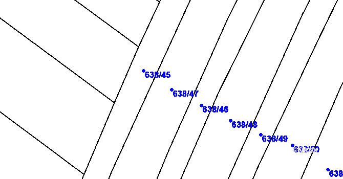 Parcela st. 638/47 v KÚ Vícemilice, Katastrální mapa