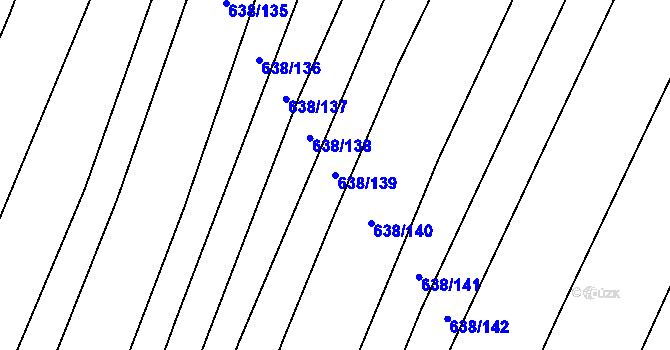 Parcela st. 638/139 v KÚ Vícemilice, Katastrální mapa
