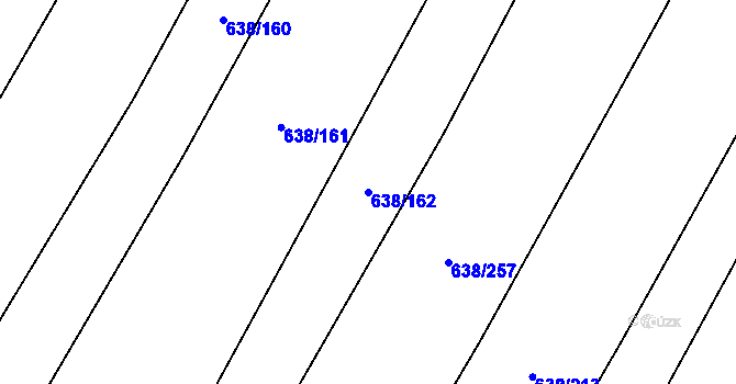 Parcela st. 638/162 v KÚ Vícemilice, Katastrální mapa