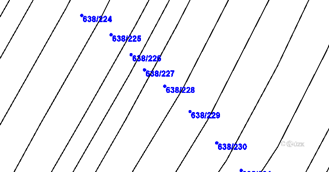 Parcela st. 638/228 v KÚ Vícemilice, Katastrální mapa