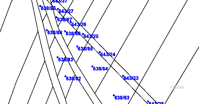 Parcela st. 643/24 v KÚ Vícemilice, Katastrální mapa