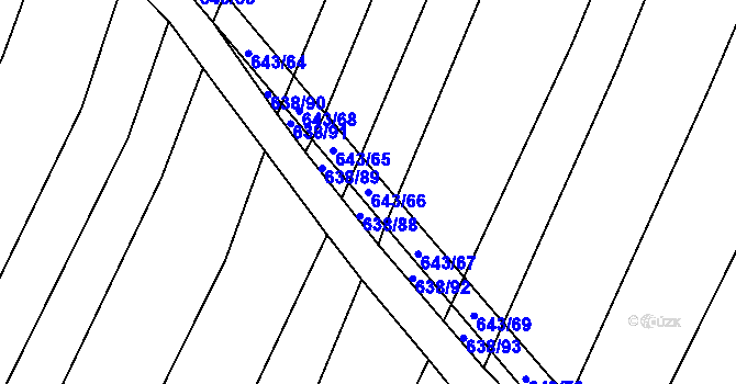 Parcela st. 643/66 v KÚ Vícemilice, Katastrální mapa