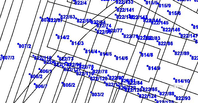 Parcela st. 814/5 v KÚ Vícemilice, Katastrální mapa