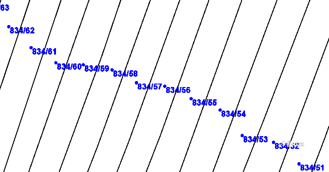 Parcela st. 834/56 v KÚ Vícemilice, Katastrální mapa