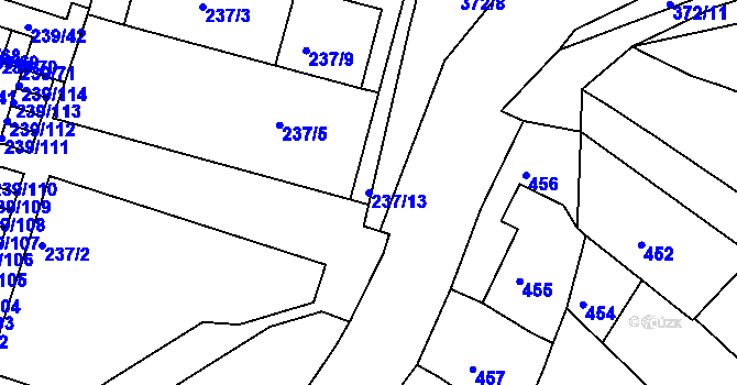 Parcela st. 237/13 v KÚ Vícemilice, Katastrální mapa