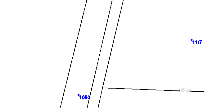 Parcela st. 2/11 v KÚ Budčeves, Katastrální mapa